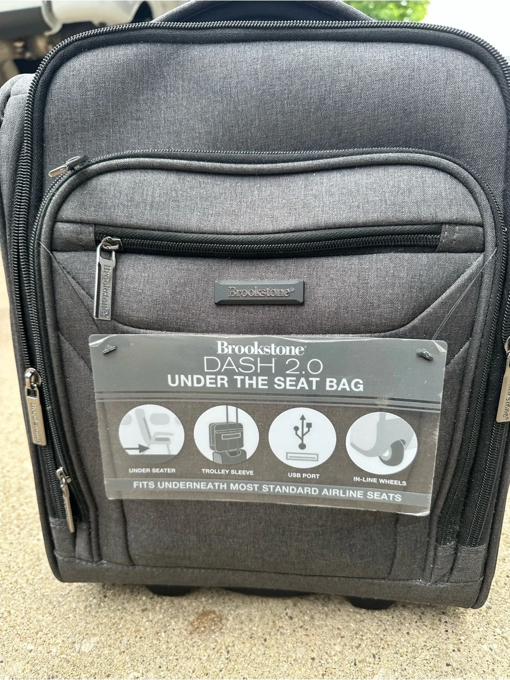 Brookstone Dash 2.0 Under-Seat Travel Bag in Charcoal
